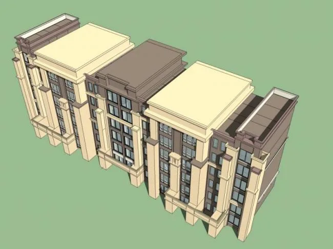 Sketchup Residential Model | Multi story Residence, Residential Building, Classical Style