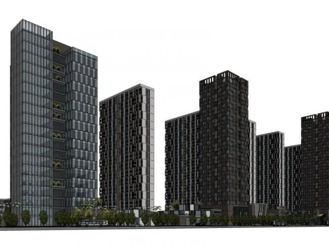 SketchUp Model of a Modern Super High-Rise: Commercial, Office, Residential, and Hotel Complex
