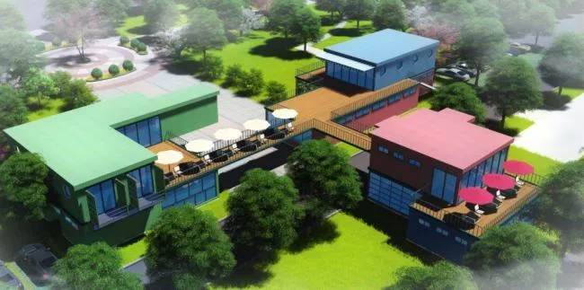 Sketchup Business Model | Container, Modern Style, Commercial, Entertainment and Leisure Facilities