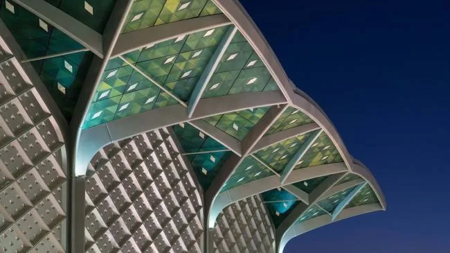 BIM Architecture | Majestic Steel Columns Supporting Tree like Construction: Haramain High Speed Railway Station/Foster Partners Architectural Firm
