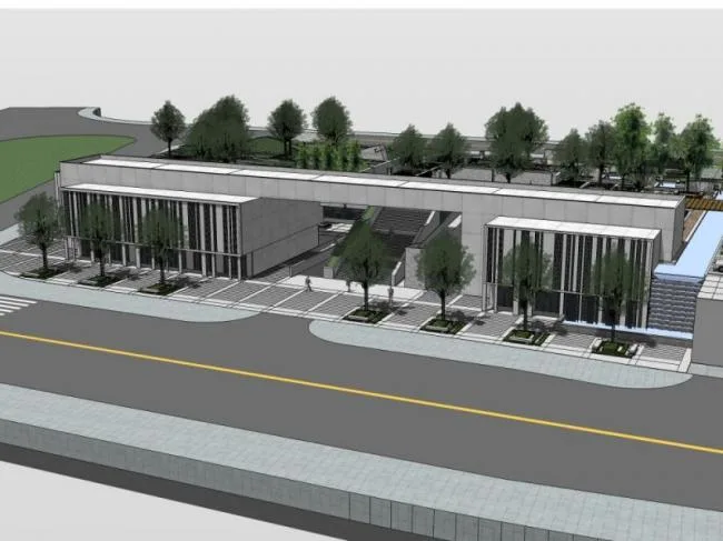 Sketchup Landscape Model | Commercial Square Landscape, Modern Style