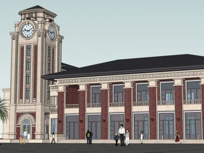 Sketchup Business Model | Multi story Clubhouse, Classical Style