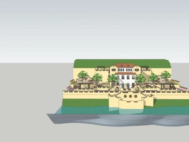 Sketchup Villa Model | Multi row Villa, Spanish Style
