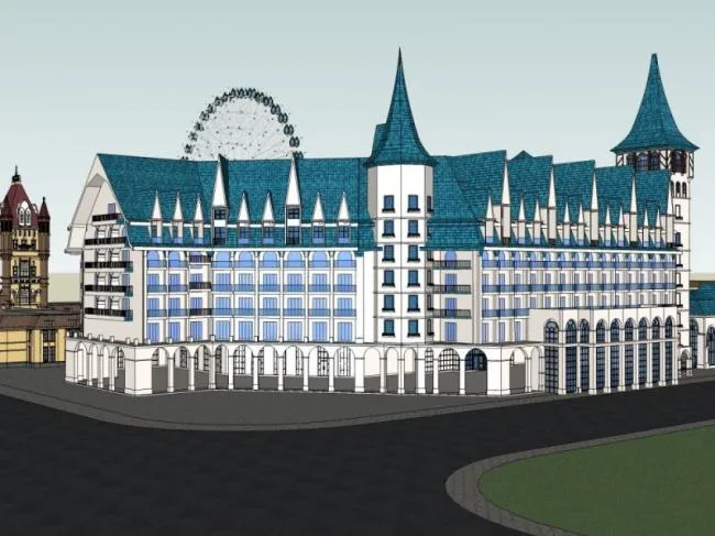 Sketchup Business Model | Multi story Commercial Block, French Classical Style