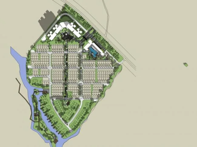Sketchup Landscape Model | Community Landscape, Residential Landscape, Modern Style