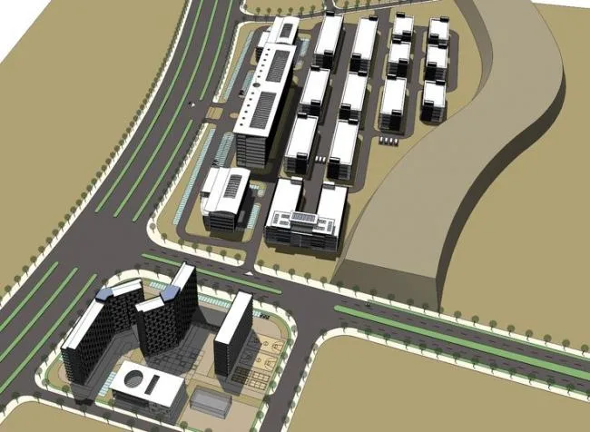 Sketchu Industrial Building | Multi story industrial building, high-rise dormitory building, modern style