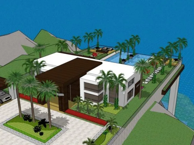Sketchup Villa Model | Solo Villa, Modern Style
