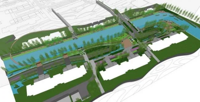 Modern Waterfront Landscape Design in SketchUp