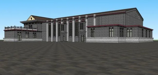 Sketchup Business Model | Multi story Clubhouse, Commercial Building, New Chinese Style