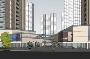 SketchUp Complex Model: Twin Tower High-Rise Commercial Concept with Modern Hotel, Office, and Retail Spaces-BIM WORLD