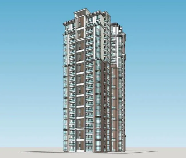 Sketchup Residential Model | High rise Residential Buildings, Residential Buildings, Modern Style