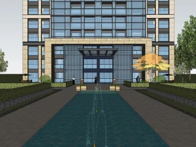 Sketchup Residential Model | Super high-rise residential building, modern style