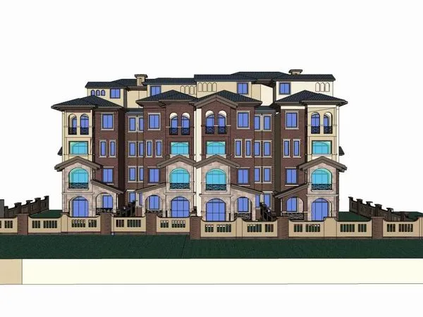 Sketchup Villa Model | Stacked Villa, Classical Style