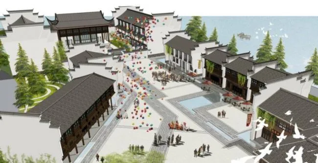 Sketchup Business Model | Commercial Street, Chinese Style