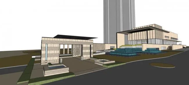 Sketchup Business Model | Demonstration Area, Modern Style, Commercial Buildings