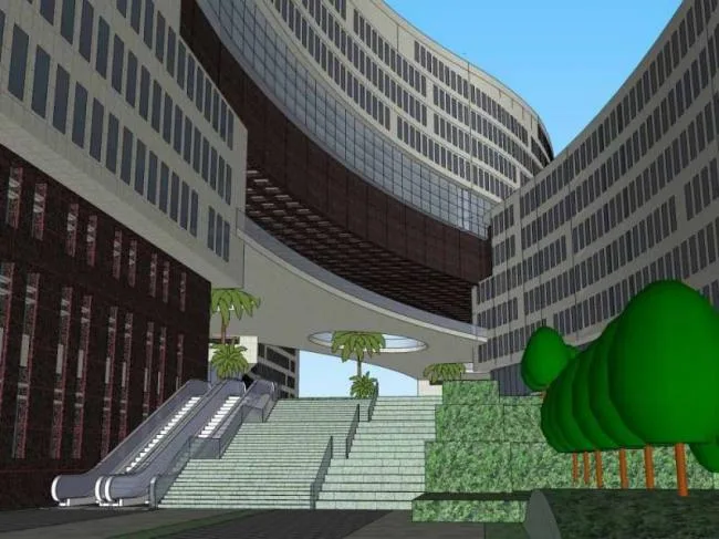 Sketchup Office Model | High rise Office Building, Modern Style