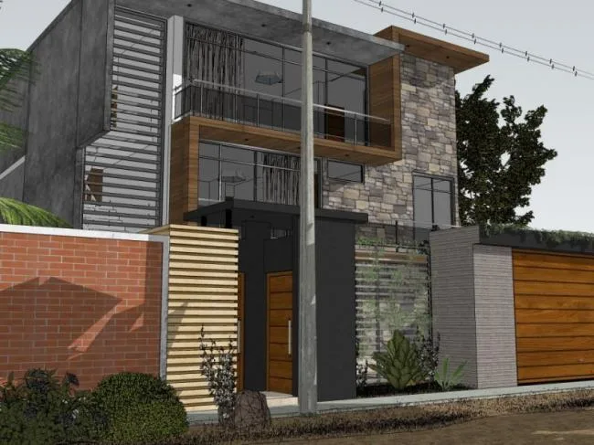 Sketchup Villa Model | Solo Villa, Modern Style
