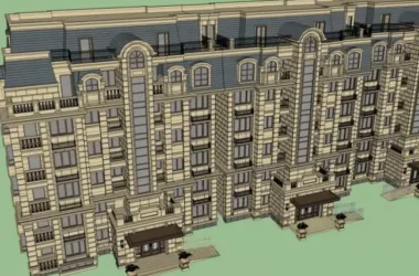 Classical Multi-Story Residential Model in SketchUp-BIM WORLD