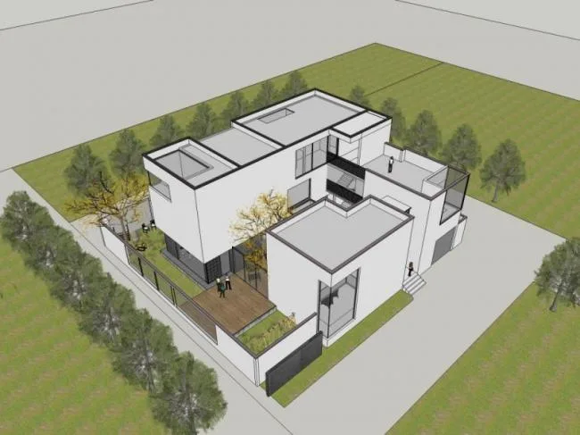 Sketchup Villa Model | Solo Villa, Modern Style