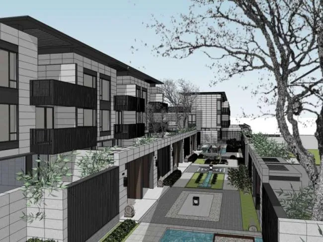 Sketchup Villa Model | Multi row Villa, Modern Chinese Style