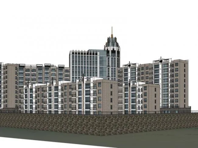 Sketchup Residential Model | High rise Residential Buildings, Modern Style