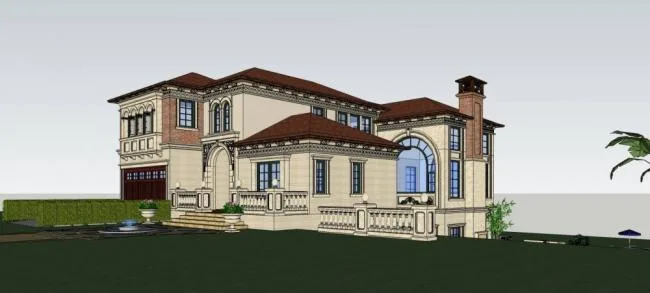 Sketchup Villa Model | Mountain Villa, Spanish Style, Residential Building, Solo Villa, Multi Story, European Style