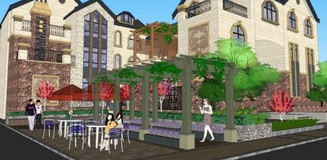 SketchUp Landscape Designs: Community Spaces, Villa Gardens, and Classical Styles