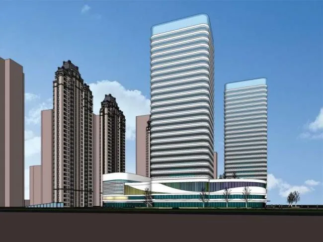 Sketchup Complex Model | Multi story High rise Complex, High rise Office Building, Commercial, Hotel, Apartment, Modern Style