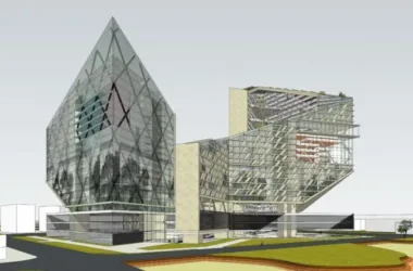 SketchUp Model: Modern Alien-Inspired High-Rise Office Building-BIM WORLD