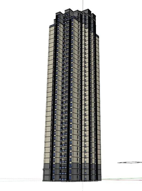 Sketchup Residential Model | Super High rise Residential Buildings, Residential Buildings, Classical Style