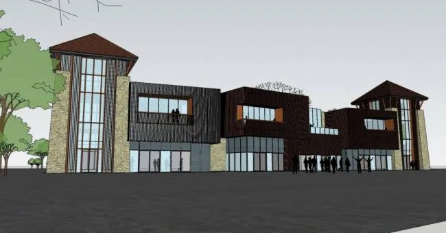Sketchup Business Model | Multi story Commercial Building, Commercial Architecture, Chinese Style