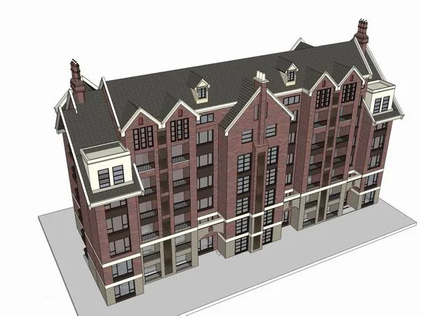 Sketchup Villa Model | Townhouse, Garden Villa, Classical Style