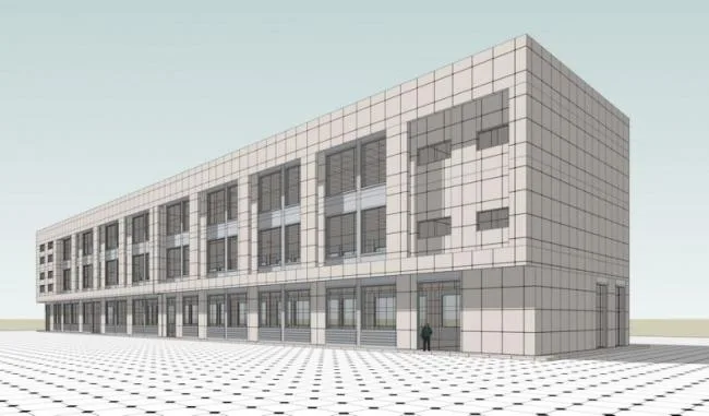 Sketchu Industrial Building | Multi story Cafeteria, Modern Style