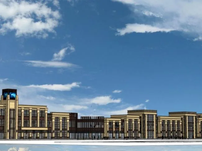 Sketchup Business Model | Multi story Commercial Street, Classical Style