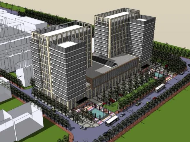 Sketchup Office Model | Multi story Office Building, Modern Style