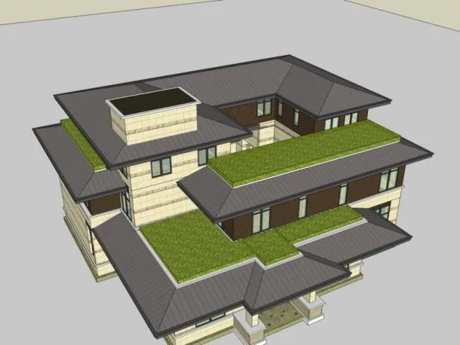 Sketchup Villa Model | Solo Villa, Modern Style