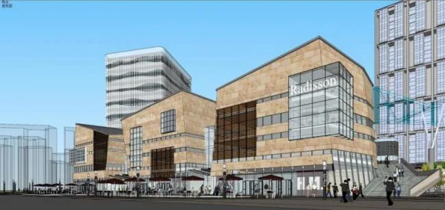 Sketchup Complex Model | Multi story Commercial Complex, Office, Modern Style