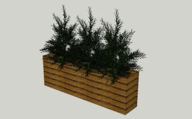 Sketchup Material Model | Flower Pool Landscape Material Component
