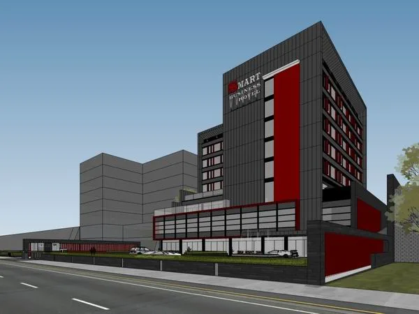 Sketchup Hotel Model | Multi-story Hotel, Modern Style