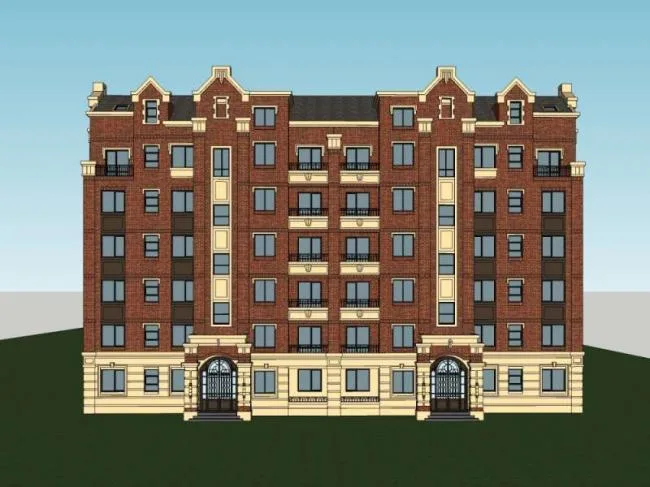 Sketchup Residential Model | Multi-story Residence, British Classical Style