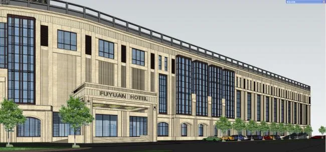 Sketchup Hotel Model | High rise Hotel, Commercial, European Classical Style