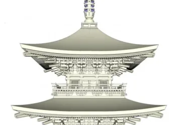 SketchUp Model: Multi-Story Ancient Chinese Tower Architecture-BIM WORLD