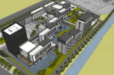 Modern Multi-Story School Campus Model in SketchUp-BIM WORLD