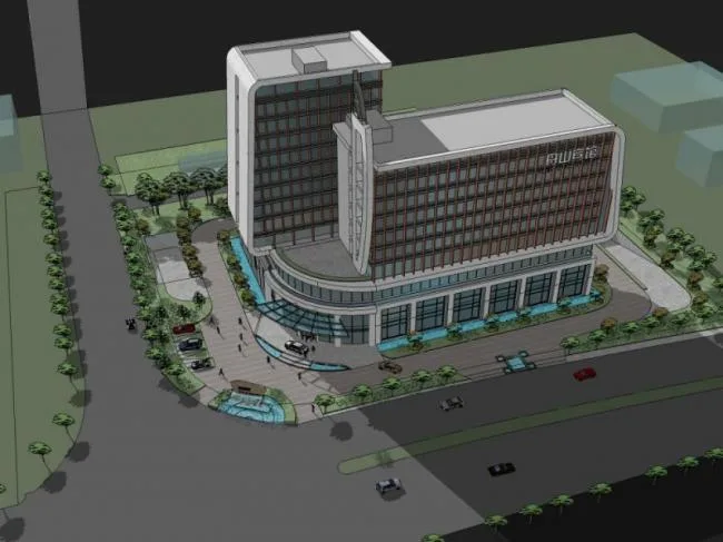 Sketchup Hotel Model | High rise Hotel, Modern Style