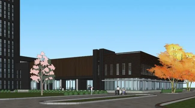 Sketchup Office Model | Industrial Park Research Building, High rise Office, Modern Style