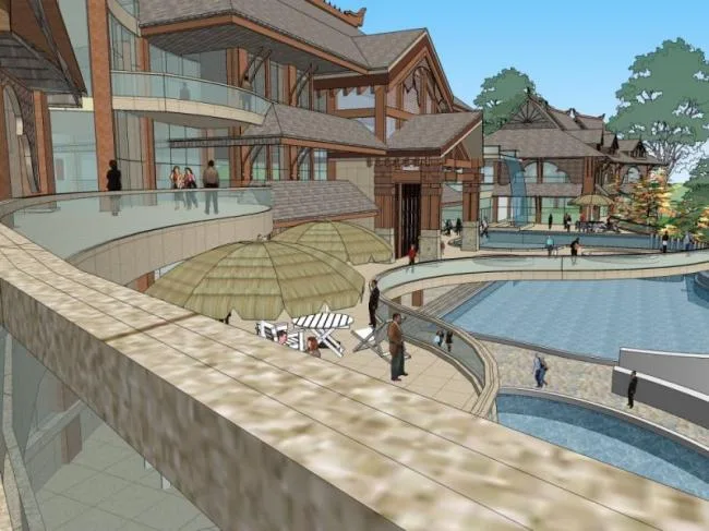 Sketchup Business Model | Multi-story Club, Chinese Style