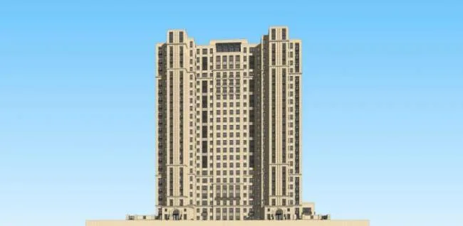 Sketchup Residential Model | High rise Residential Buildings, Classical Style