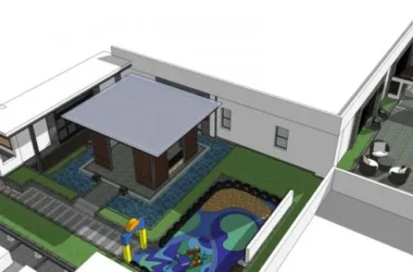 Modern Roof Garden Landscape Model in SketchUp-BIM WORLD