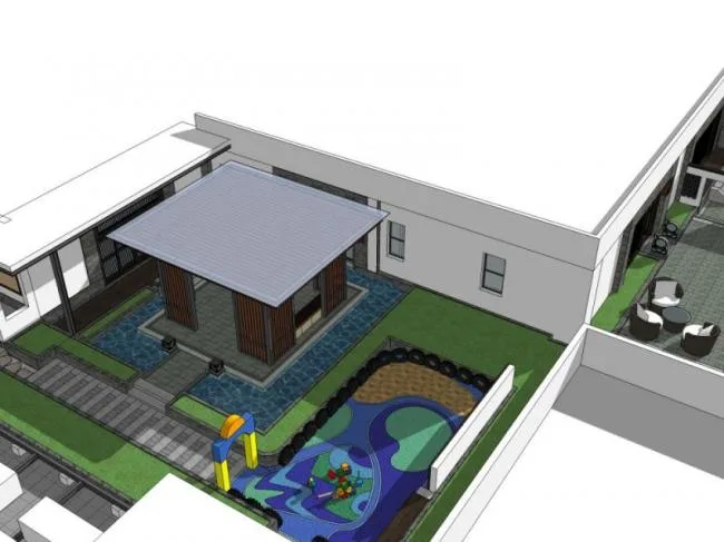 Sketchup Landscape Model | Roof Garden, Modern Style