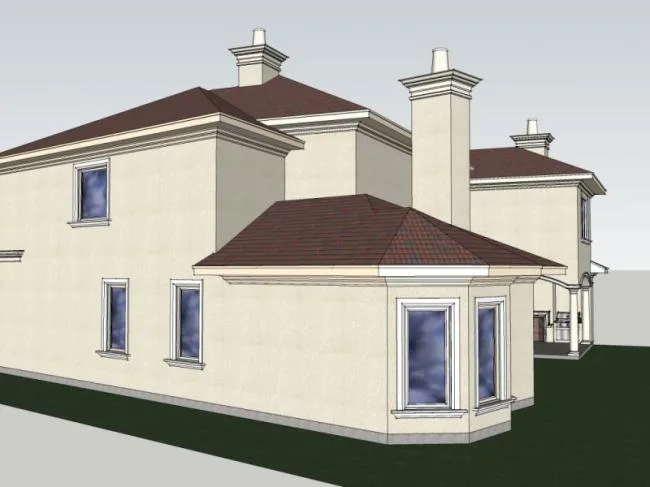 Sketchup Villa Model | Solo Villa, Modern Style
